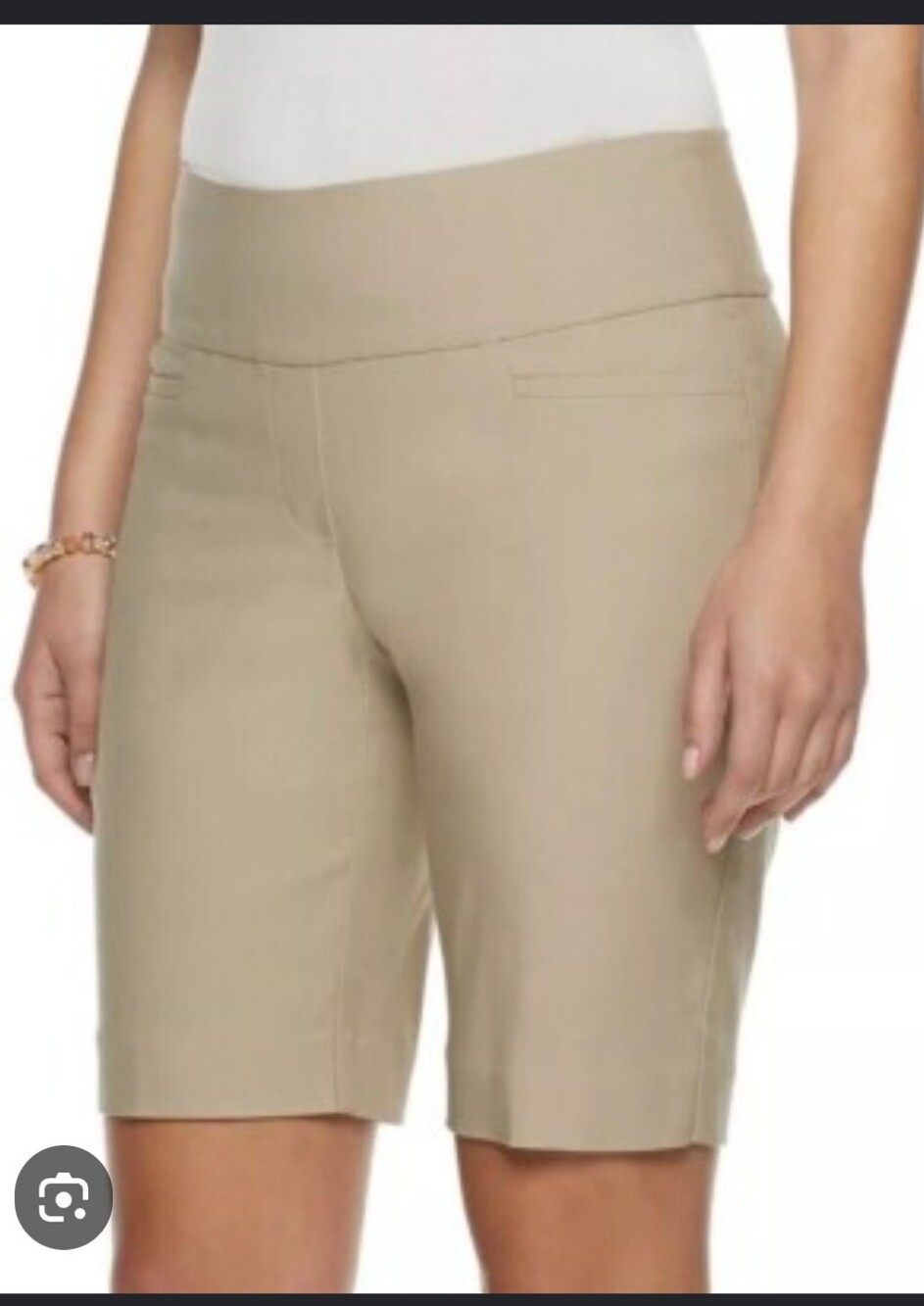 Apt. 9 Khaki Bermuda Stretch Shorts Size 8